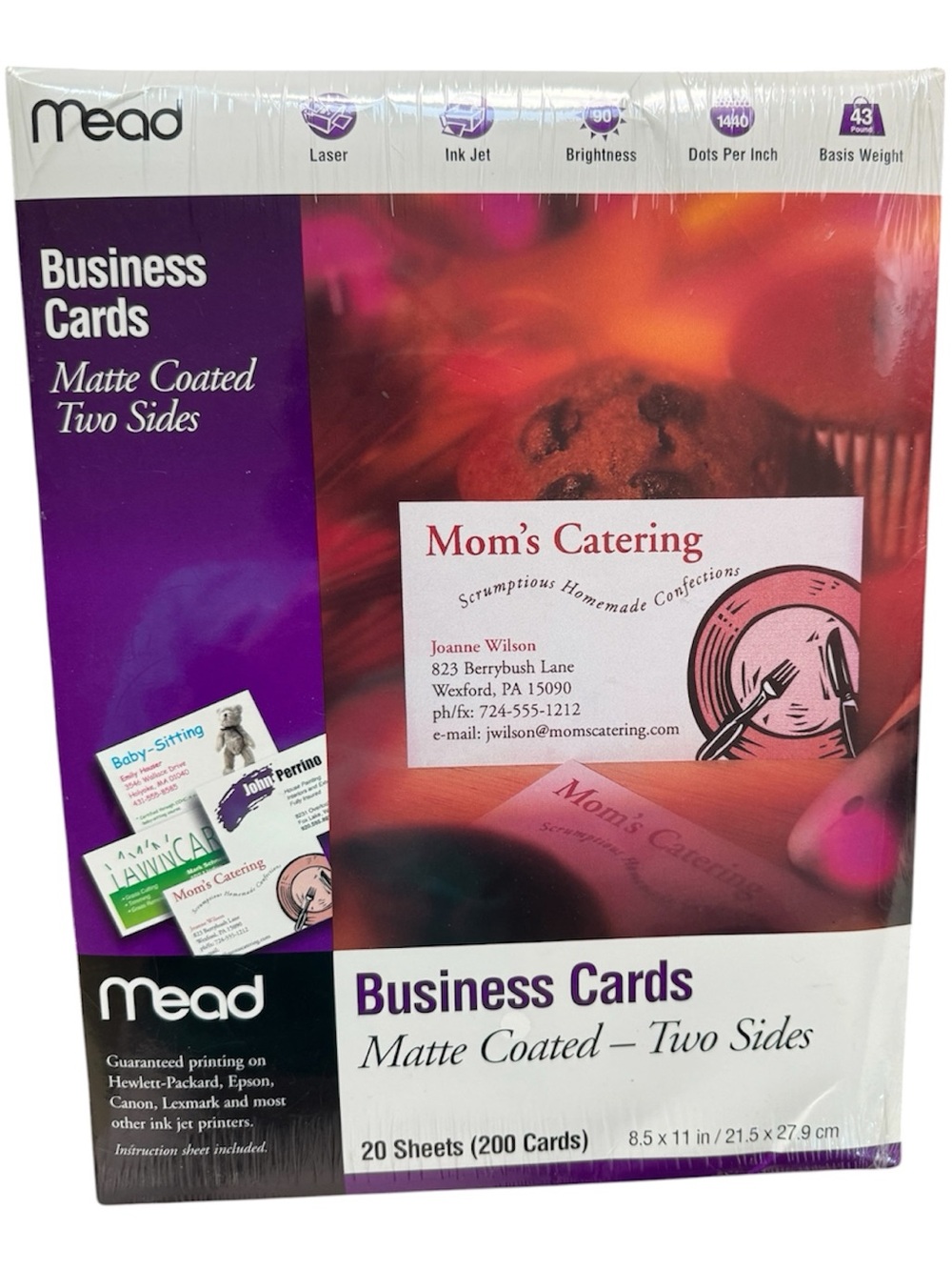 Mead Matte Coated Two-Sided Business Cards